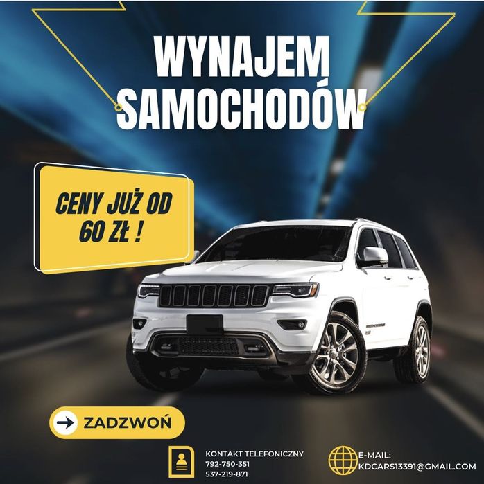 Wynajem aut wynajem samochodów  Najlepsze ceny  bus wynajmę