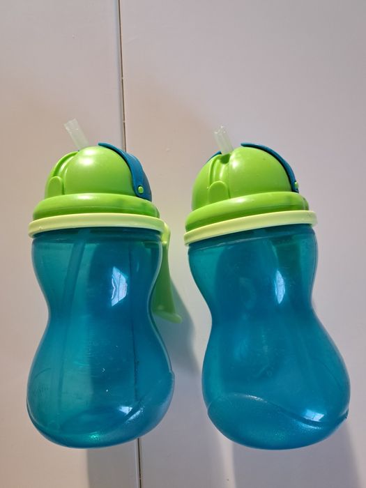 2x Canpol babies - bidon sportowy ze składaną rurką 56/113 niebieski