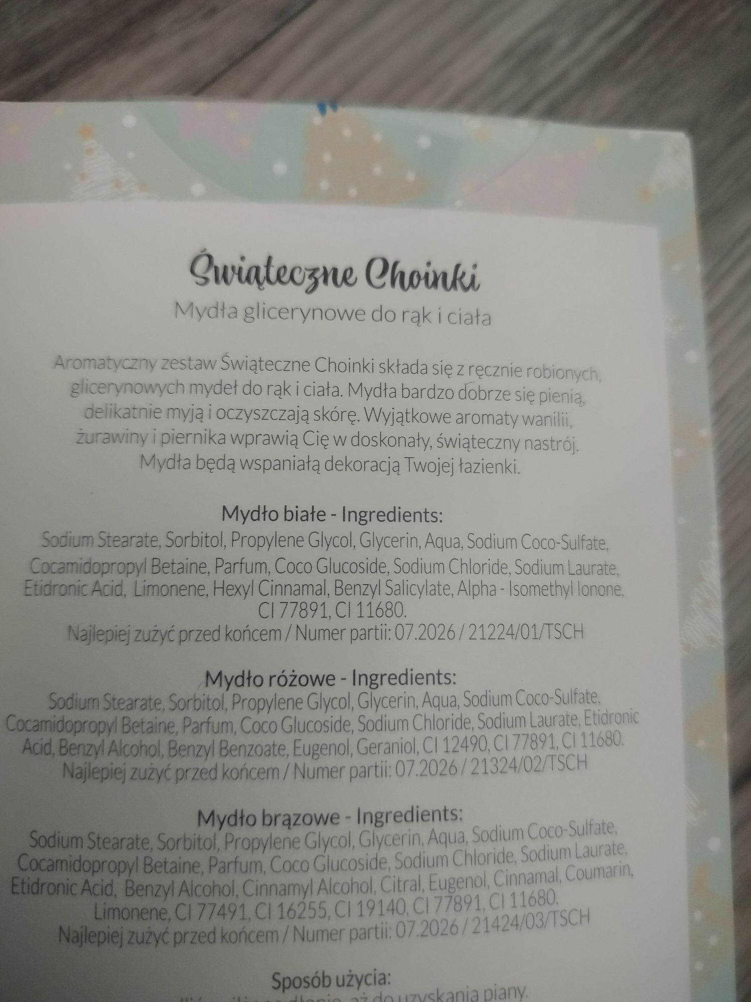 Zestaw świątecznych mydełek