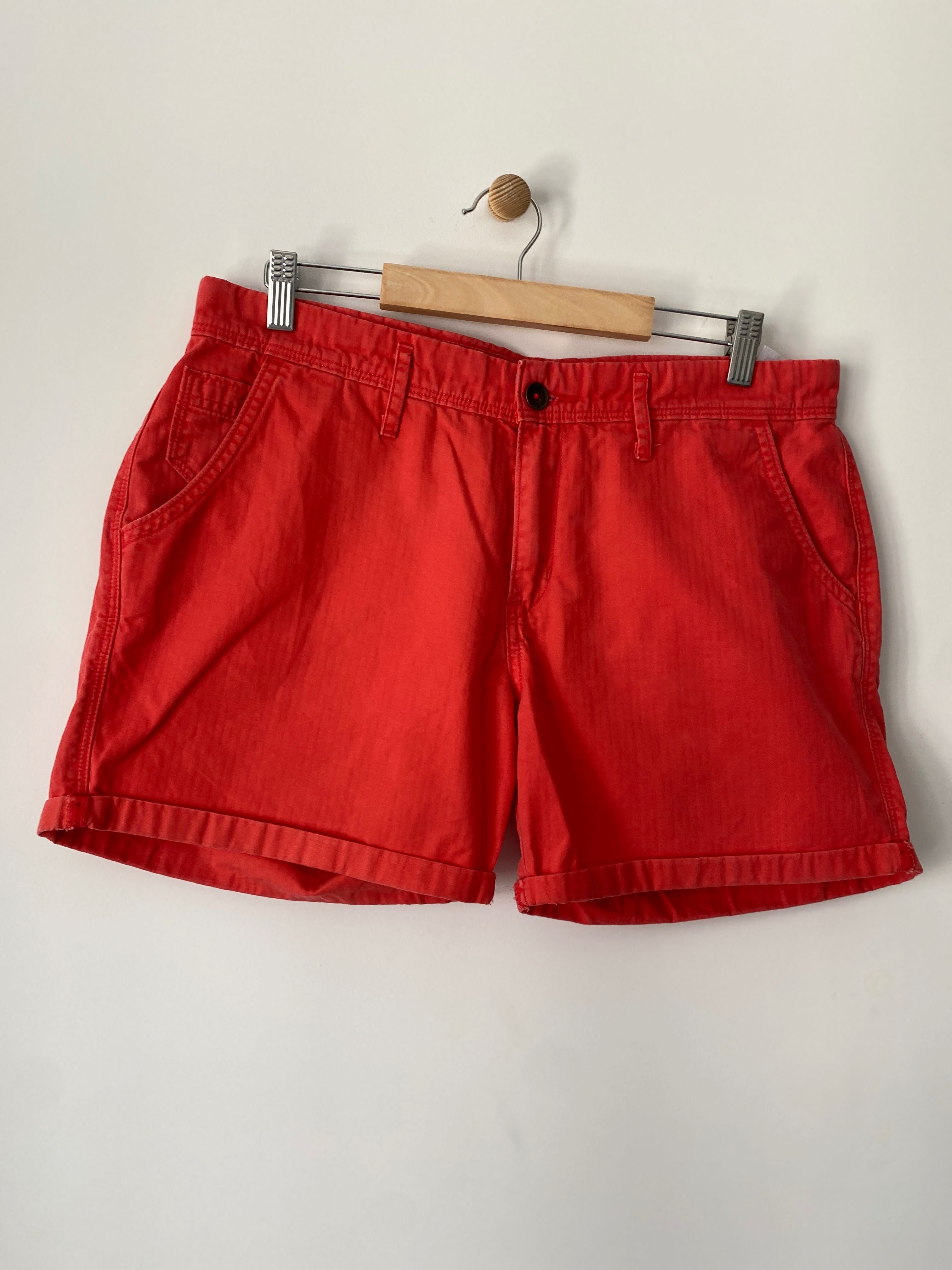 Pomidorowe szorty Levis, krótkie spodenki 00s y2k letnie vintage 90s