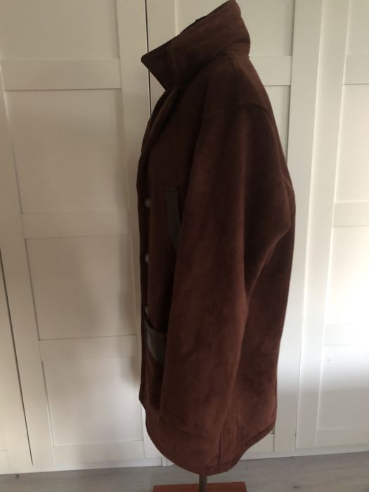 Włoski płaszcz damski skórzany rozm L-XL