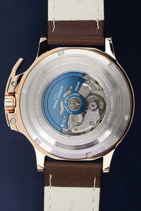 Giorgio Fedon Aquamarine Men's Automatic Watch IP Rose Gold