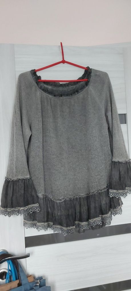 Sweter szary xl xxl