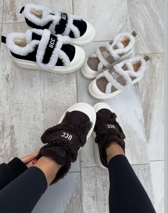 Зимові кеди з пушком, утеплені кеди, зимове взуття, взуття ugg, ugg