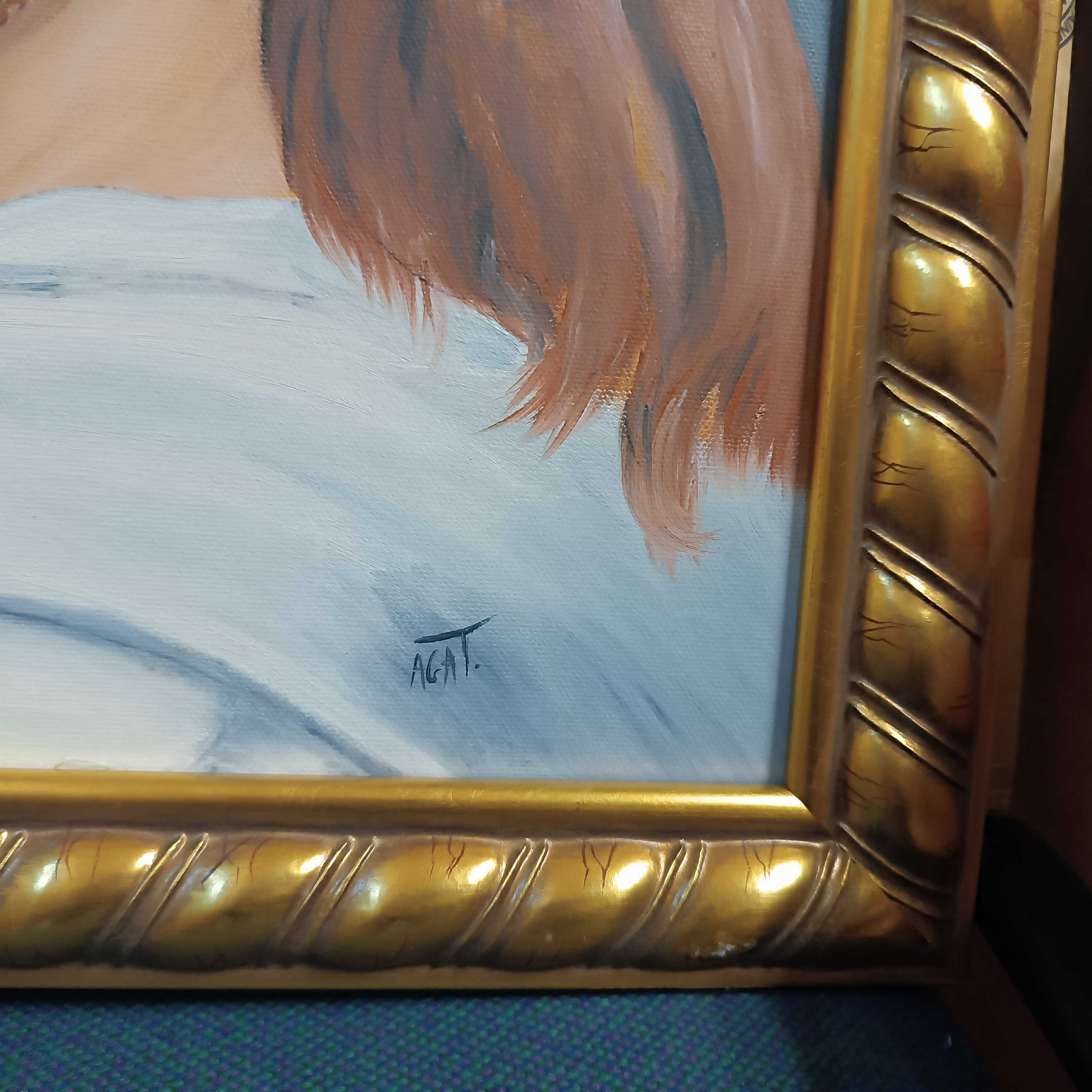 Obraz 'Jezus" malowany olej na płótnie 38x48 cm