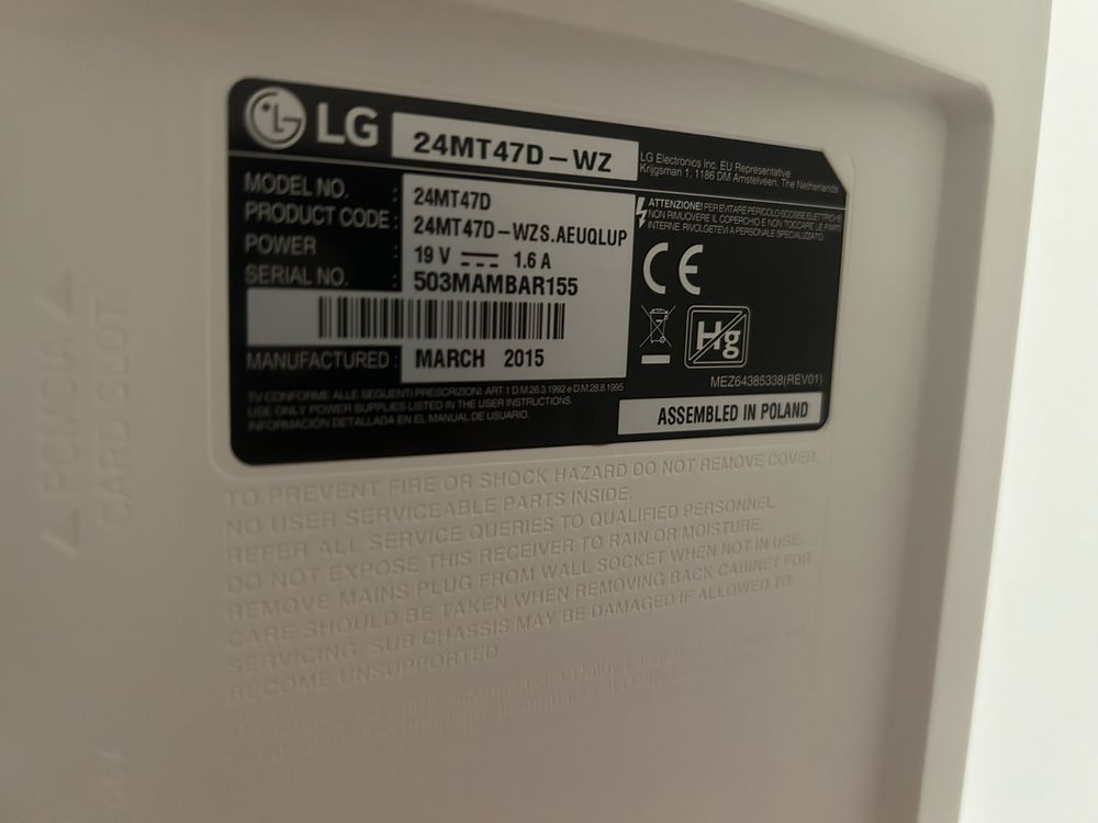 TV LG 24 MT47D - WZ