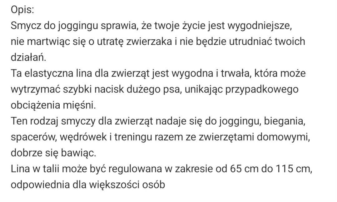 Smycz dla psa pas trekkingowy na biodra regulowany pasek