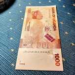 Nota 1000 xelins uganda