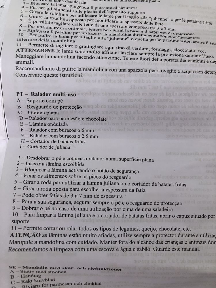 Descascador / Ralador multi funcões! Mastrad! A estrear! 7 funcoes!