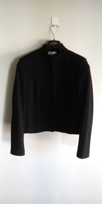 elegancki polar żakiet marynarka wełna kaszmir czarny 36 lass