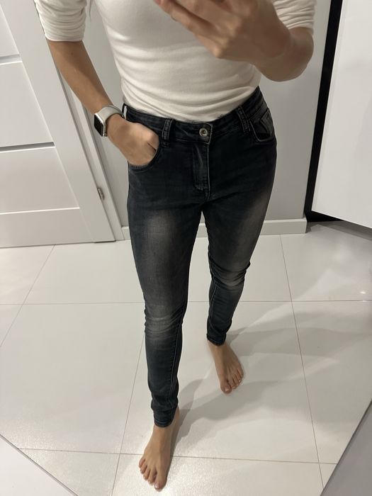 Spodnie czarne skinny stan bardzo dobry