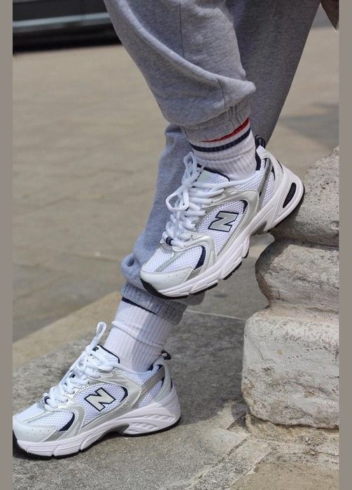 Кроссовки New Balance 530 White Silver Navy MR530SG Нью Беланс 530