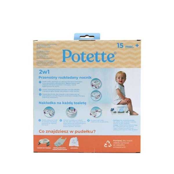 2w1 Potette: Nocnik dla dziecka i nakładka na toaletę