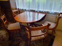 Zestaw stół z krzesłami styl Bidermeier