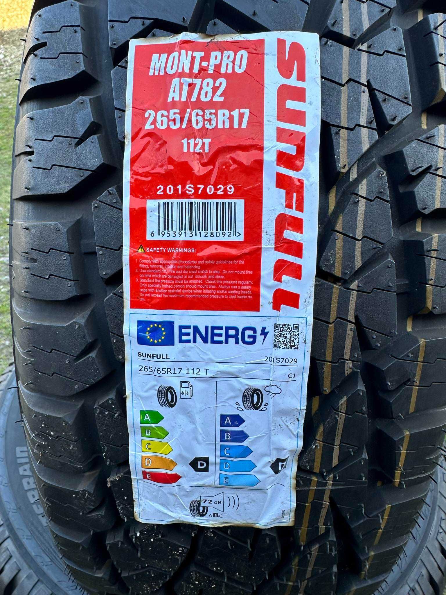 NOWE opony terenowe 265/65R17 Sunfull Mont-Pro AT782 A/T 4x4 WYSYŁKA