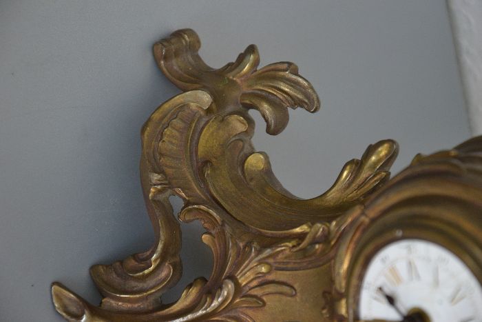 Piękny bardzo stary budzik ! POrcelana tarcza zegar stojący kominkowy