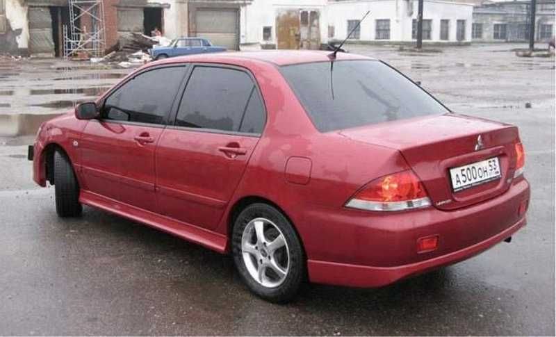 Накладка на передний бампер Mitsubishi Lancer 9 Sport V2.0 Юбка задняя