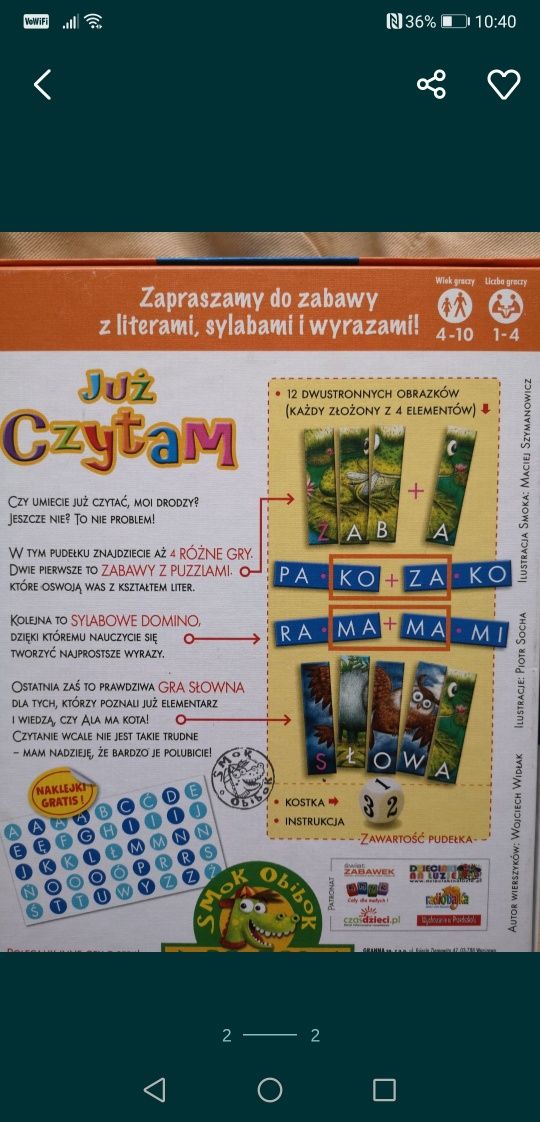 Gra   już czytam