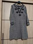 Tunika H&M haft kwiaty plus size 48 50 Boho retro vintage duży rozmiar
