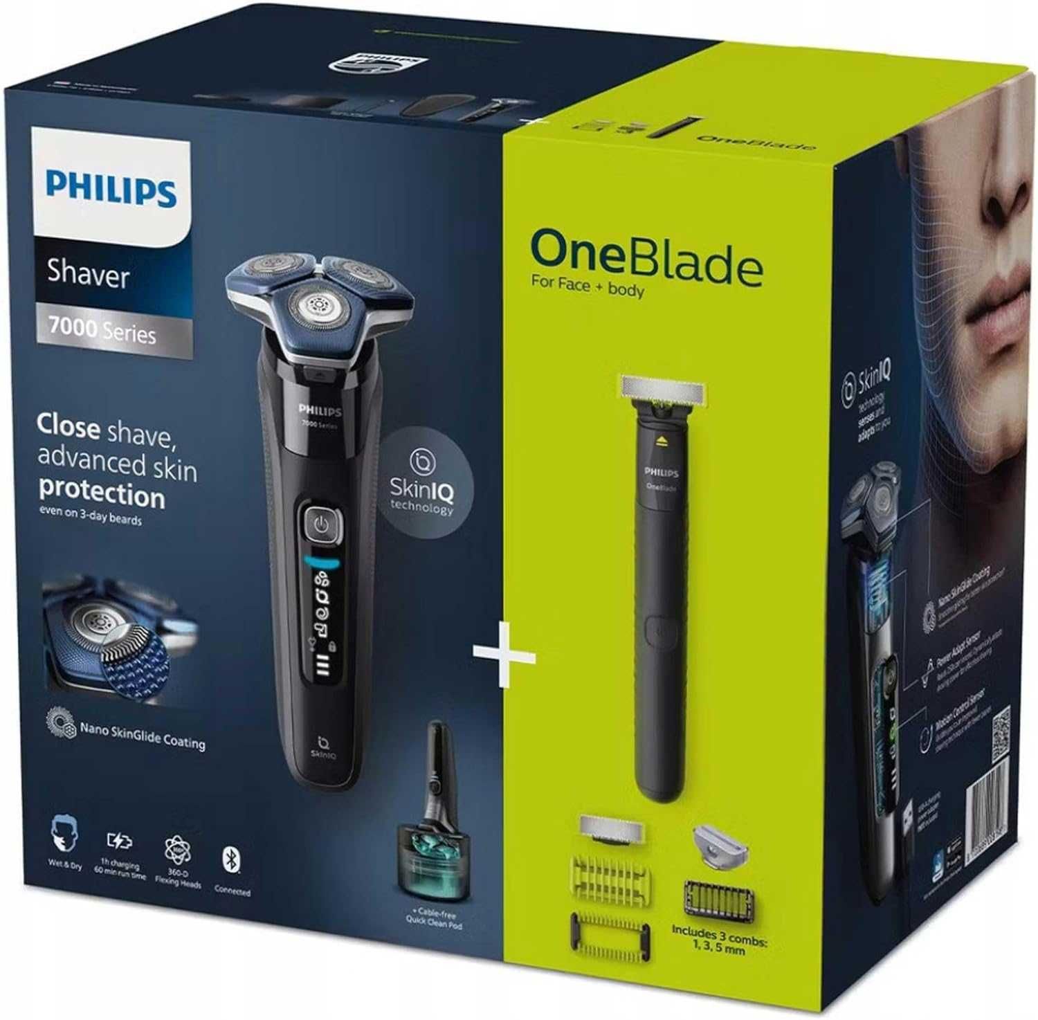 електробритва PHILIPS Shaver Series 7000 S7886/78+тример OneBlade