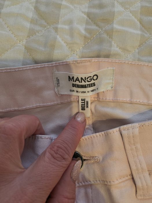 Woskowane spodnie S Mango