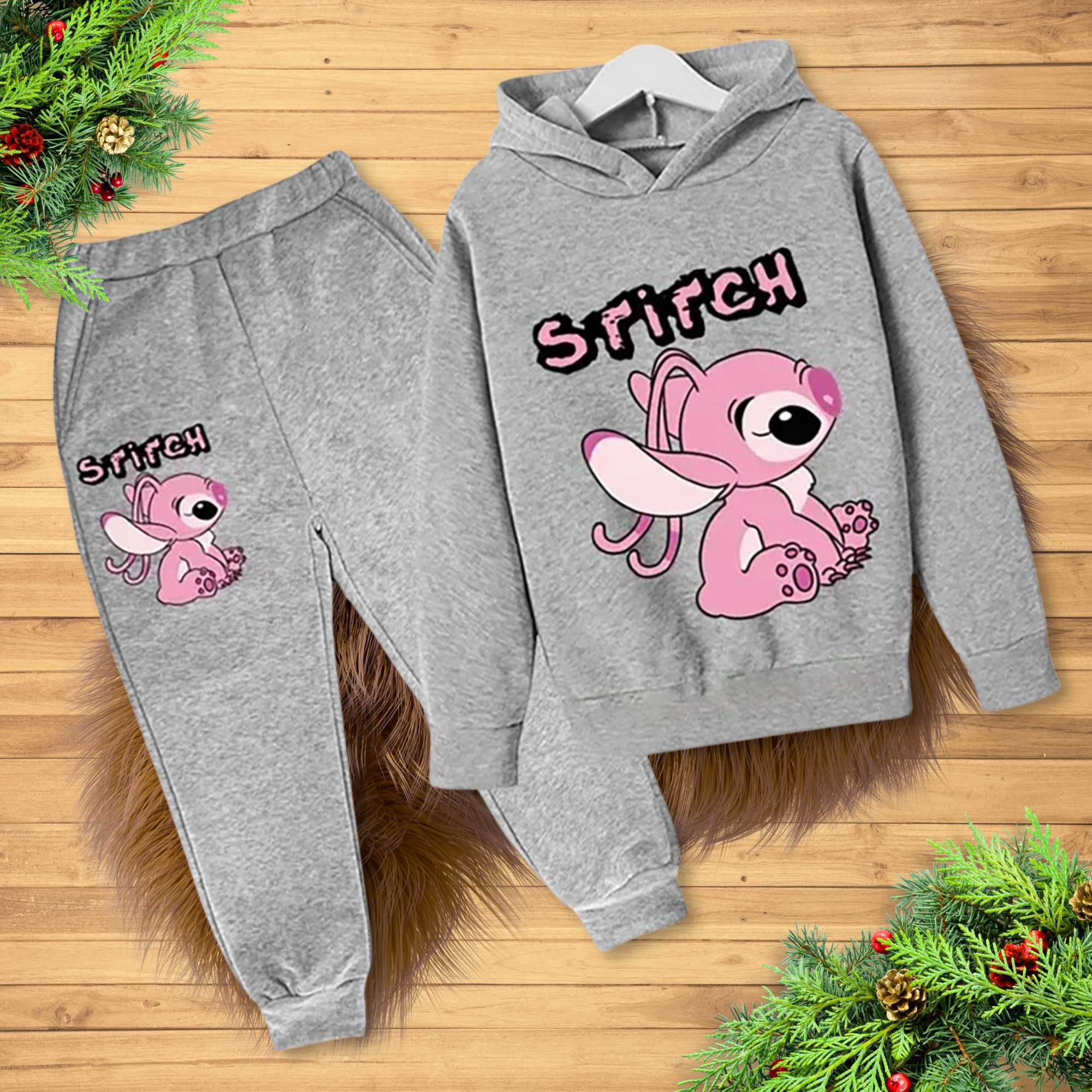 Dres Dziecięcy Stitch Stich Lilo Komplet Bluza Kangurka Spodnie 98-158