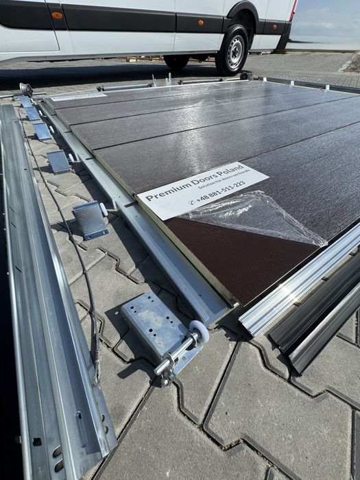 Zestaw kompletnej bramy segmentowej BRAMA SEGMENTOWA Brązowa 3,0x3,0