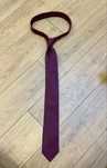 Elegancki męski krawat  granatowo bordowy (jasne bordo)