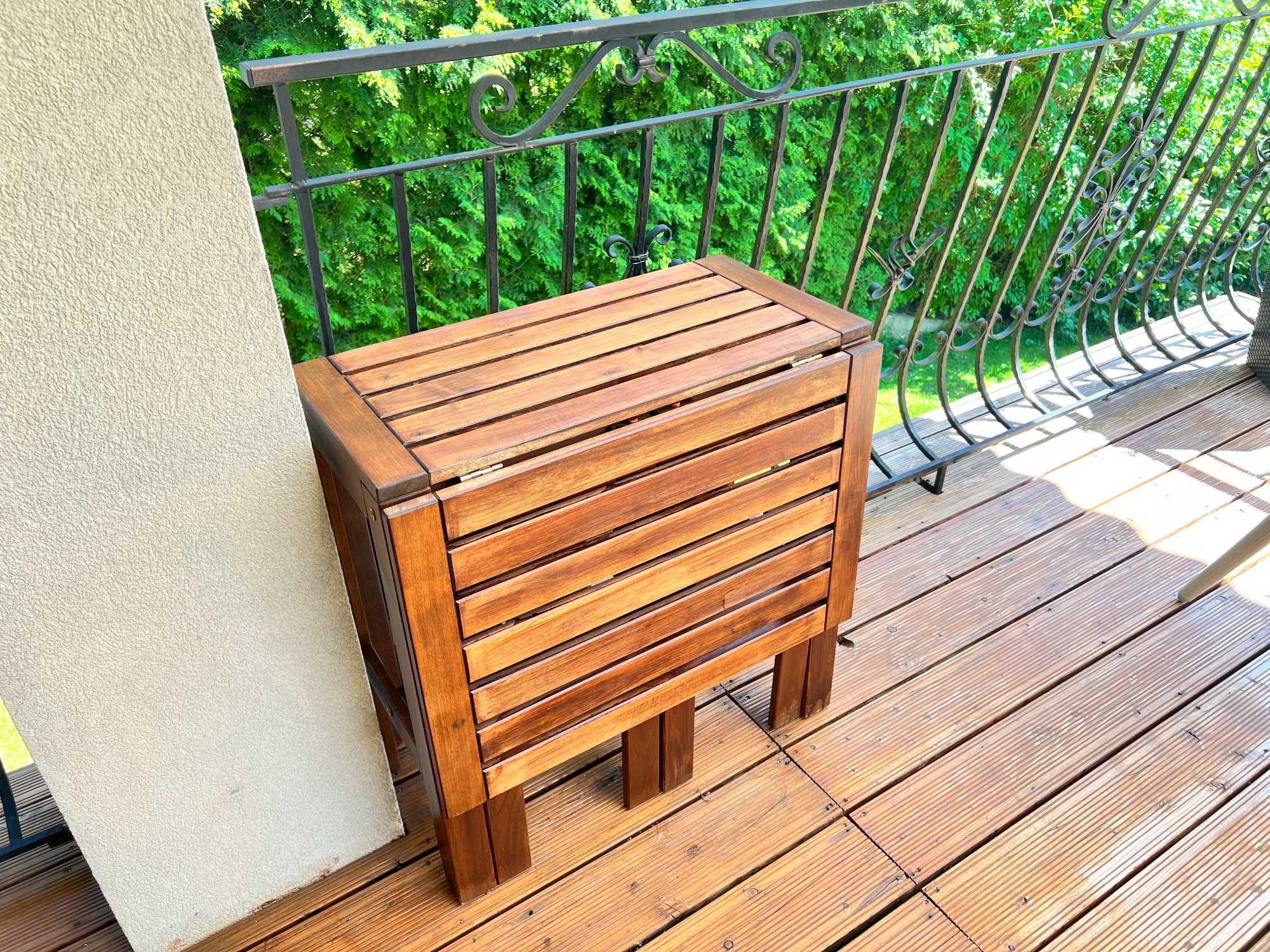 Stół na taras, balkon - IKEA APPLARO składany drewniany 130x70