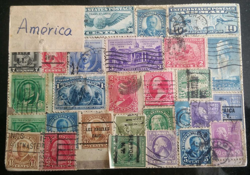 Filatelia selos do Mundo America do Norte início século XX