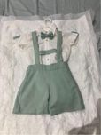 Conjunto de cerimonia para bebe 2 anos camisa/body -laço -macação