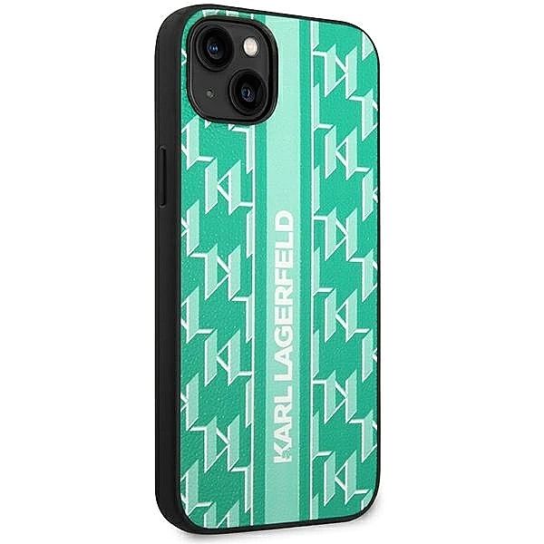 Etui Karl Lagerfeld Monogram Stripe na iPhone 14 - zielone