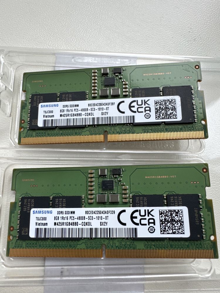 Оперативна память Samsung DDR5 4800Mhz 16 gb (2 x 8GB) для ноутбука