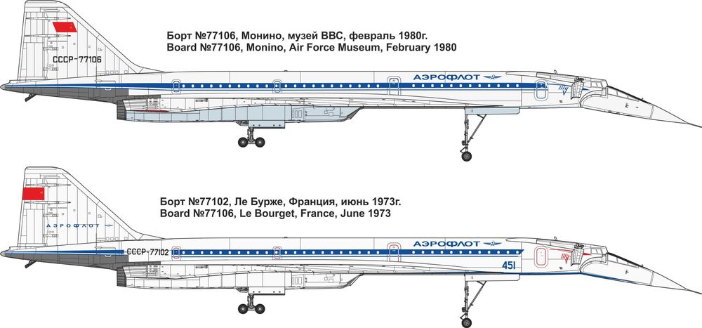 Model kolekcjonerski Tupolev Tu-144 Supersonic Airliner 1/72 MODELSVIT
