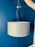 Nowoczesna lampa wisząca z kloszem 50 cm – stan idealny