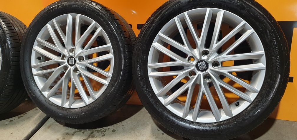 Oryginalne felgi Seat Ateca  18 5x112 +opony 7mm Lato