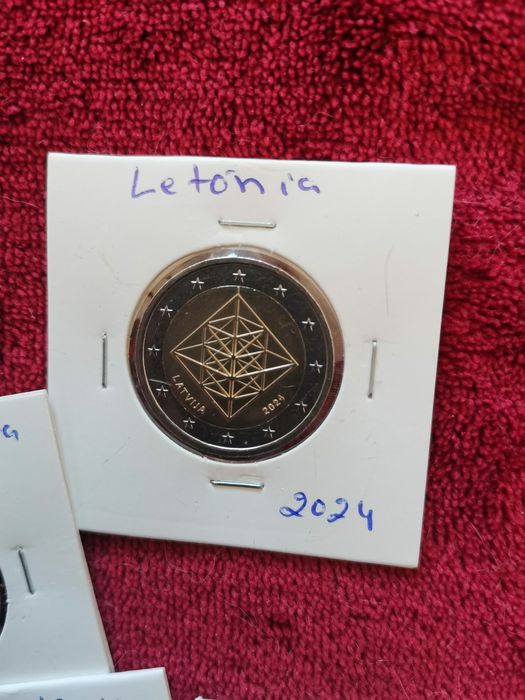 Moeda UNC comemorativa de 2€ - Letônia 2024