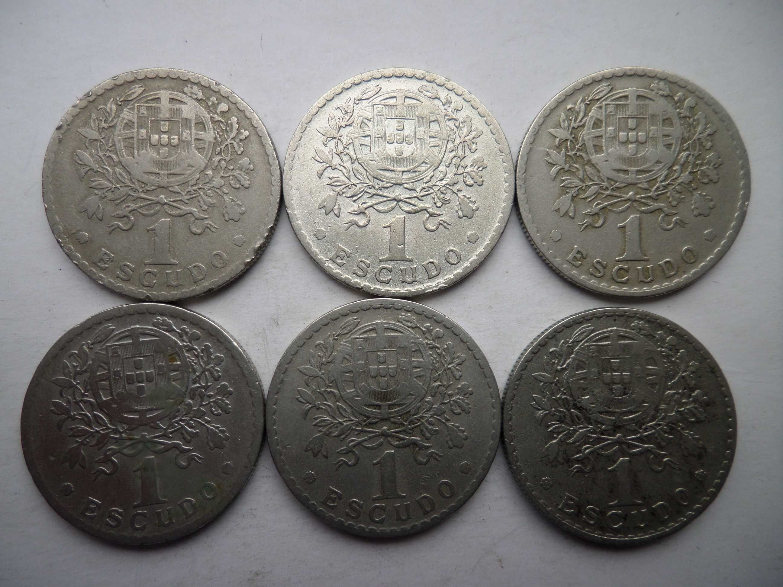 Lote 6 moedas da Republica Portuguesa  : 1 Escudo 1928