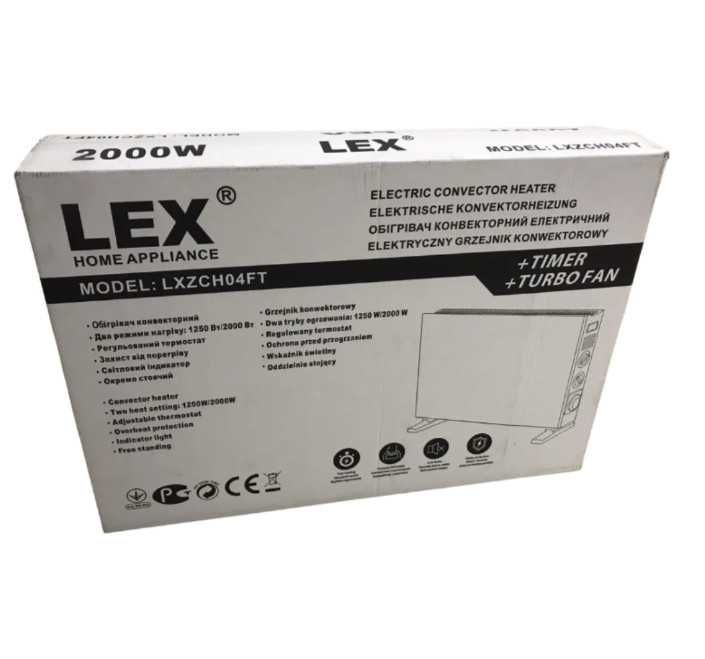 Економний обігрівач конвекторний 2000Вт LEX LXZCH04FT з термостатом