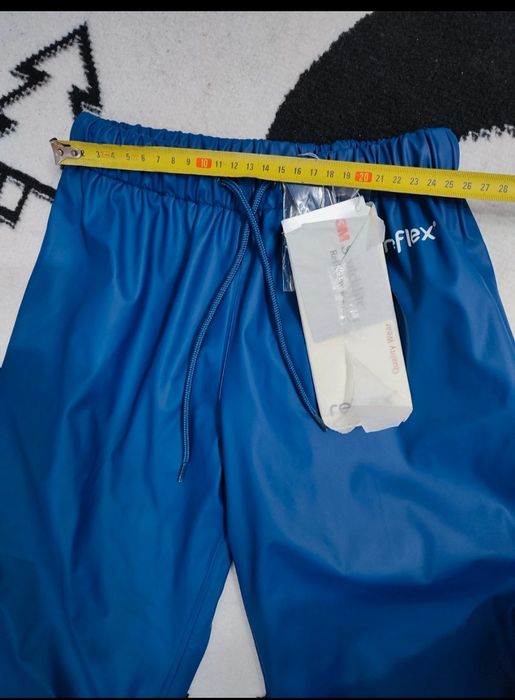 Spodnie przeciwdeszczowe od deszczu gumowane nieprzemakalne