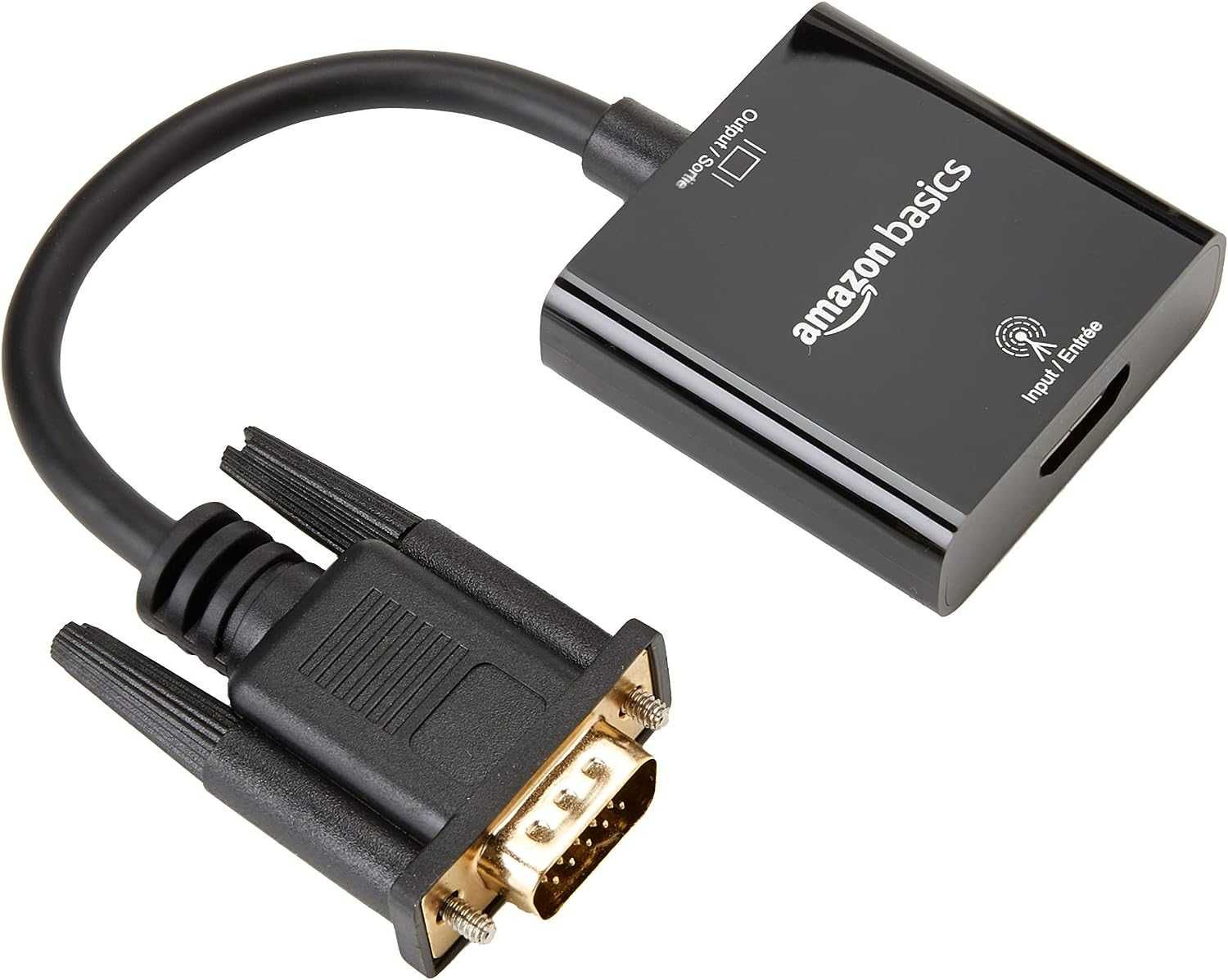 Amazon Basics przejściówka HDMI – VGA z portem audio