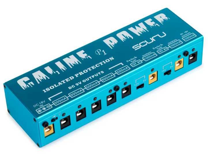 Мощный блок питания для гитарных педалей CALINE P1 на 8 изол. выходов