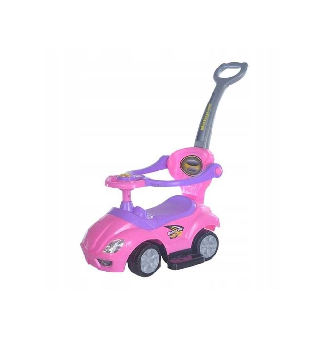 Baby Mix Jeździk Z Dźwiękiem Różowy Pchacz 3w1 Z Rączką *NOWE*