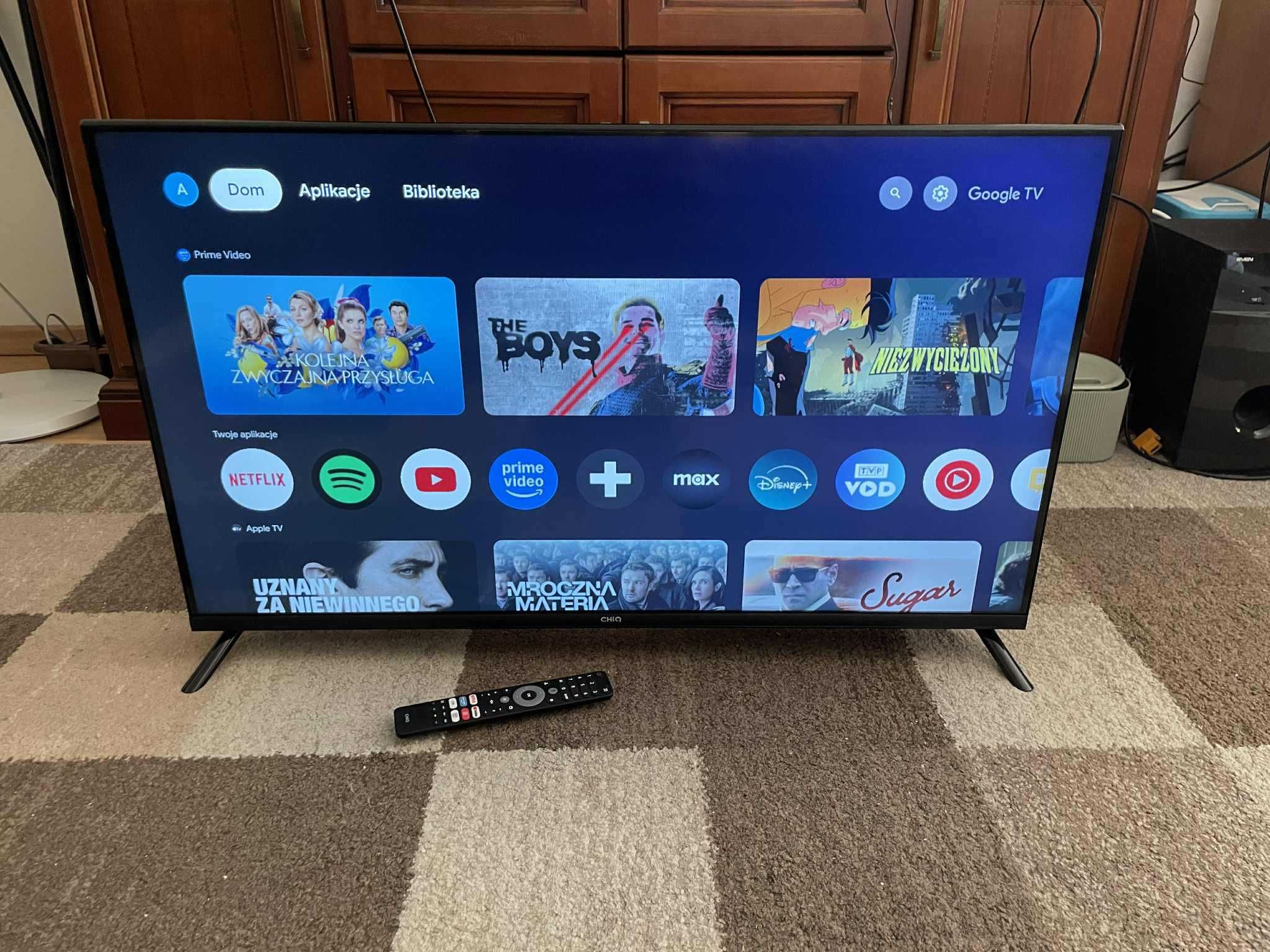 Telewizor QLED CHiQ  40" Smart TV GoogleTV DVB-T2 na Gwarancji