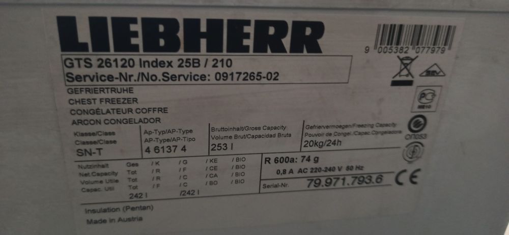 Zamrażarka skrzyniowa Liebherr gts