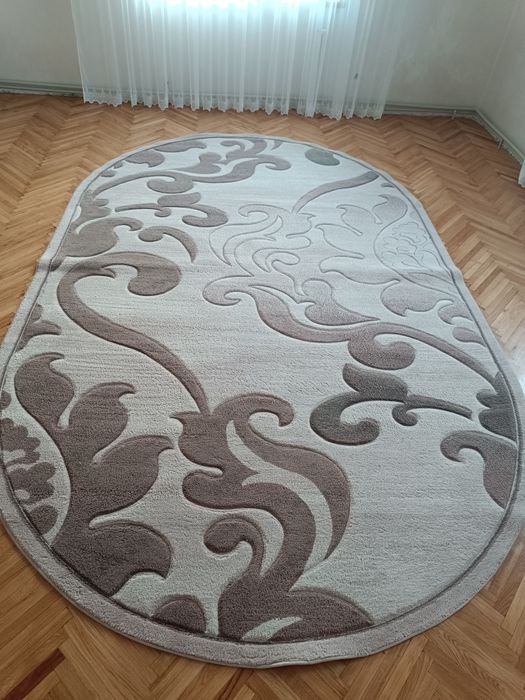 Турецький килим Omega овальний рельєфний 2.5 на 4 м