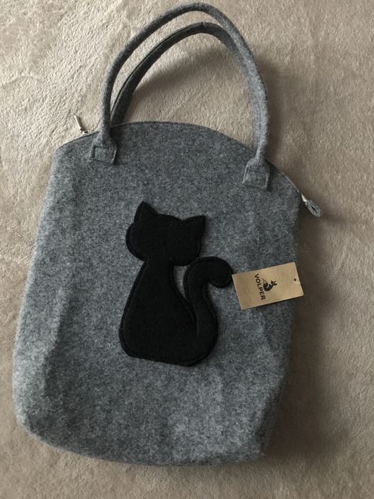 Torba z filcu z kotem