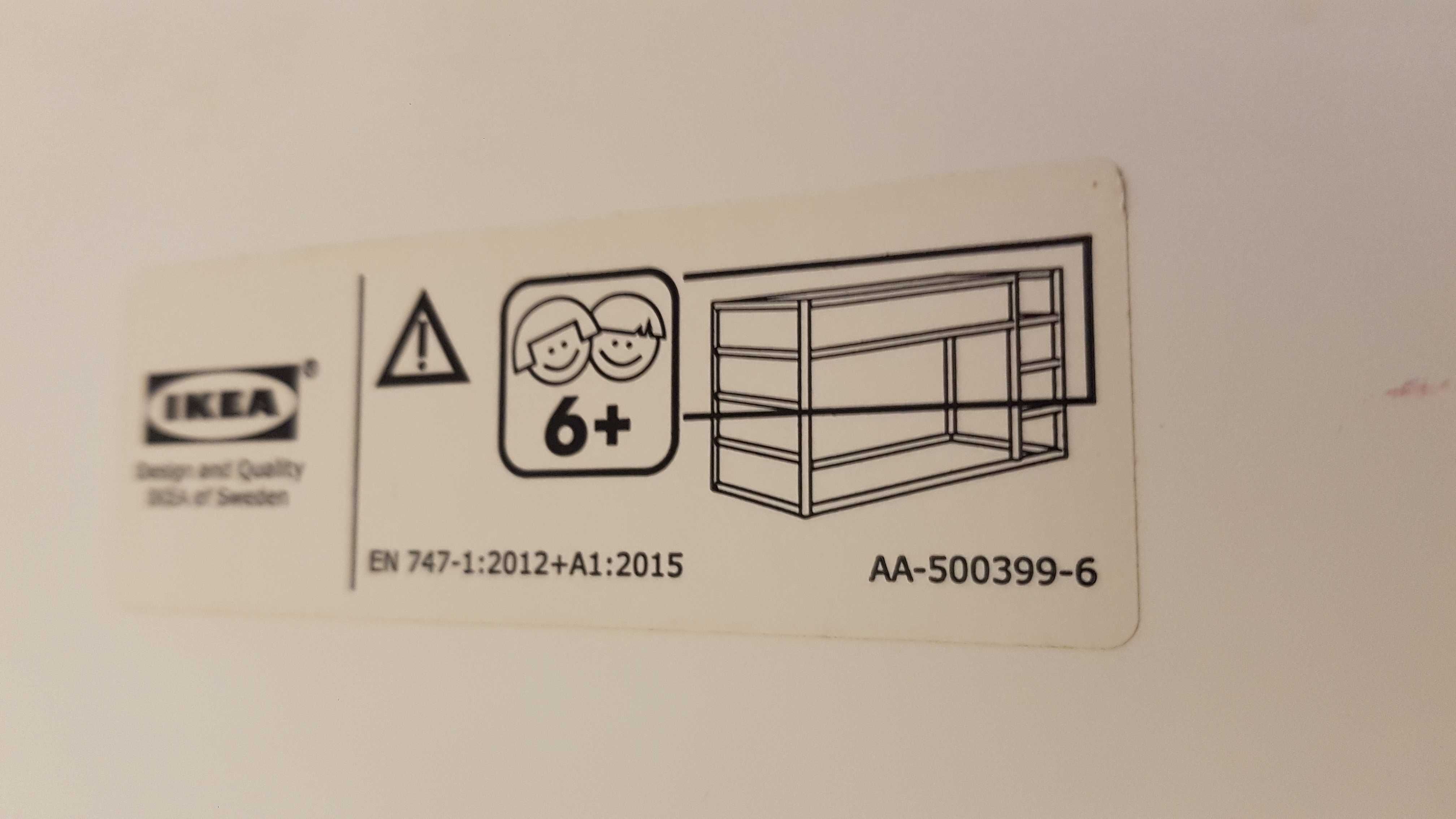 Łóżko na antresoli +biurko i szafa Ikea