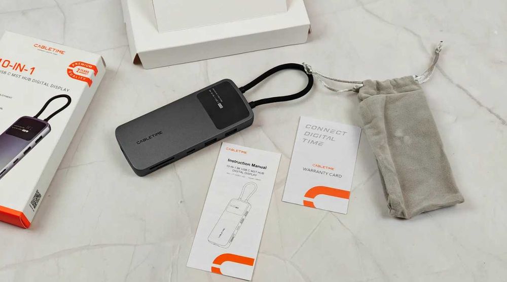 USB-C концентратор Cabletime 10-в-1: