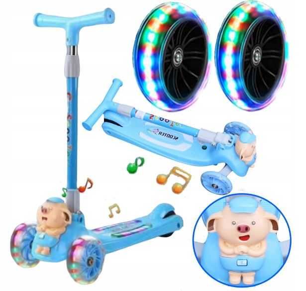 Hulajnoga balansowa trójkołowa z muzyką i światełkami LED
